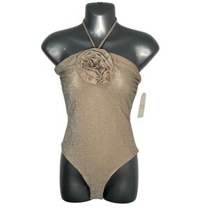 Chic Rose Sparkly Londonrose Bodysuit NWT